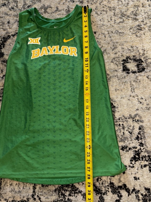 Nike Sponsored Team Issued Pro Elite Baylor Bears Green Track Tank Size 2XL gallery