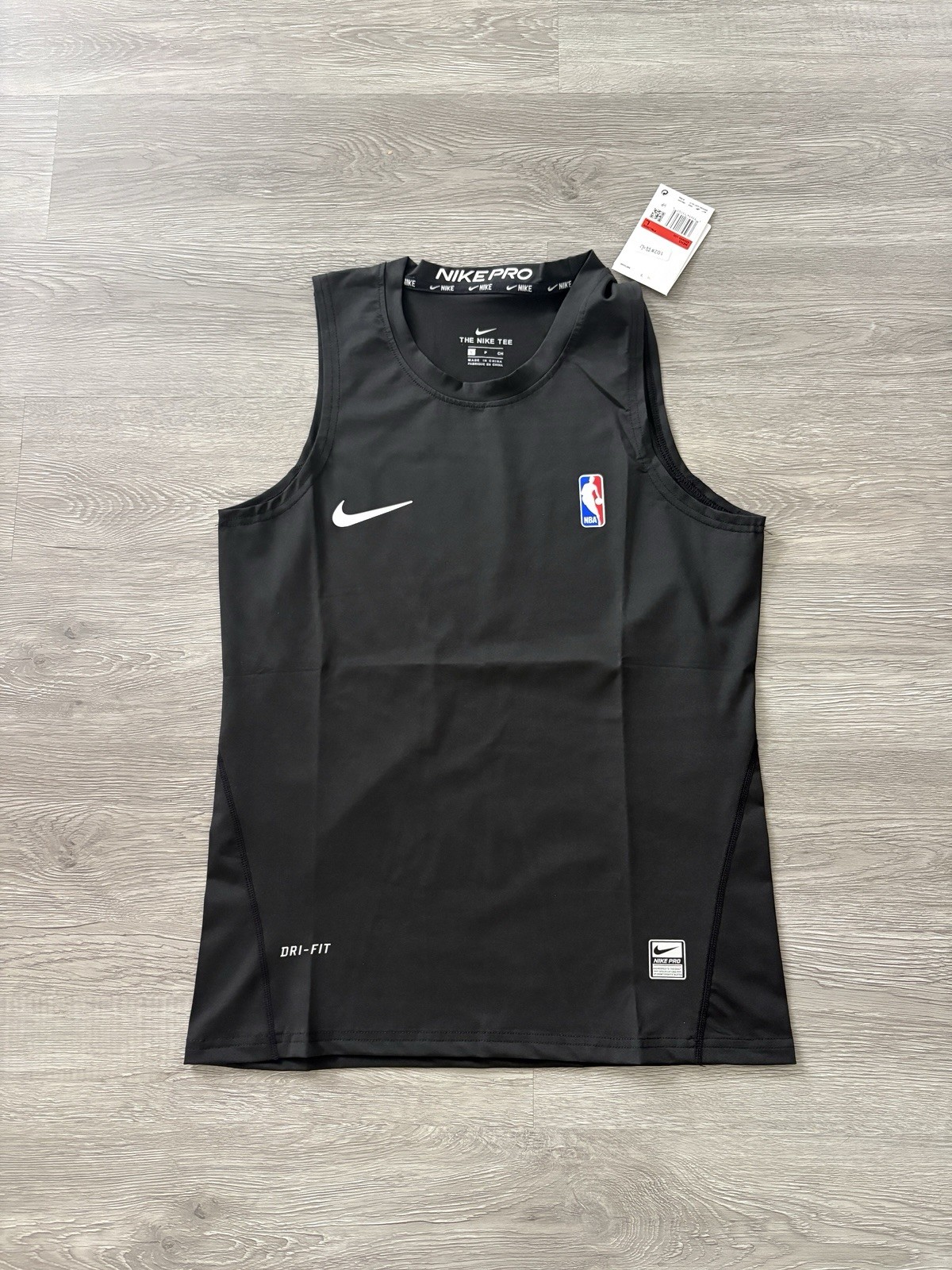 Nike Pro Dri-FIT NBA Logo Black Sleeveless Tank Jersey Men's L Athletic Fit gallery