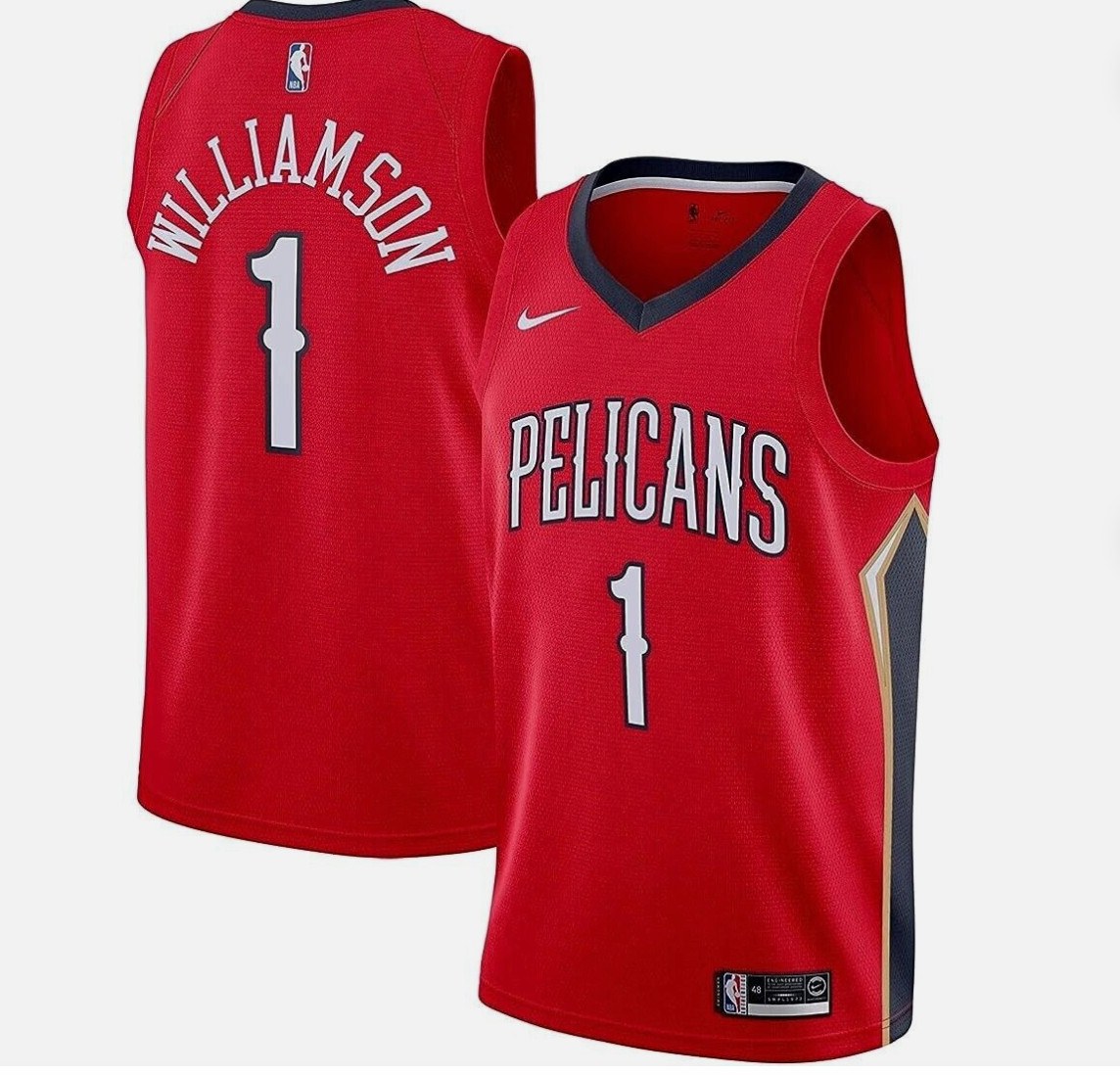Nike ZION WILLIAMSON PELICANS STATEMENT EDITION JERSEY MENS Medium CV9486-660 gallery
