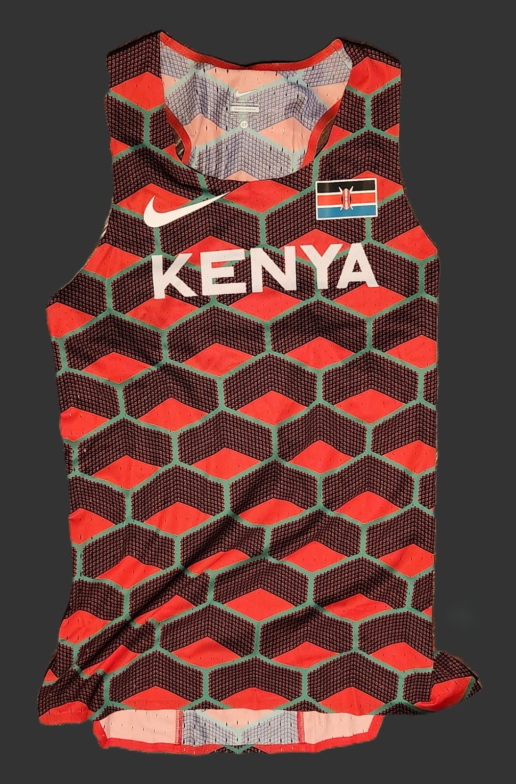 Nike Kenya Pro Elite Aeroswift Olympic Distance Singlet Tank CI8113 Mens S TALL gallery