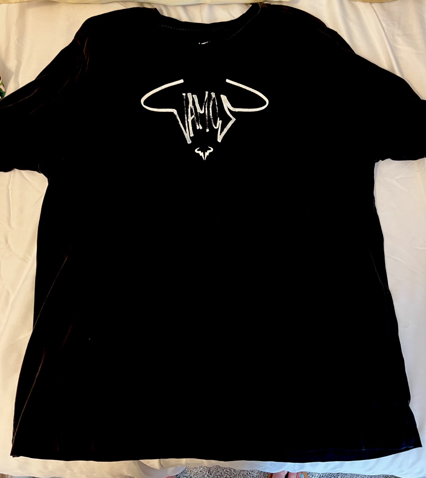 Nike TShirt Court Rafael Nadal Tennis Vamos Bull Black Dri Fit Large gallery