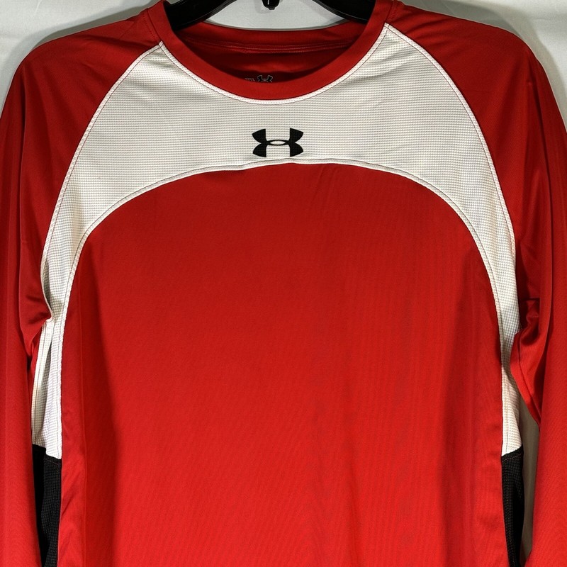 Under Armour HeatGear Long Sleeve Compression Shirt Red Size YXL gallery