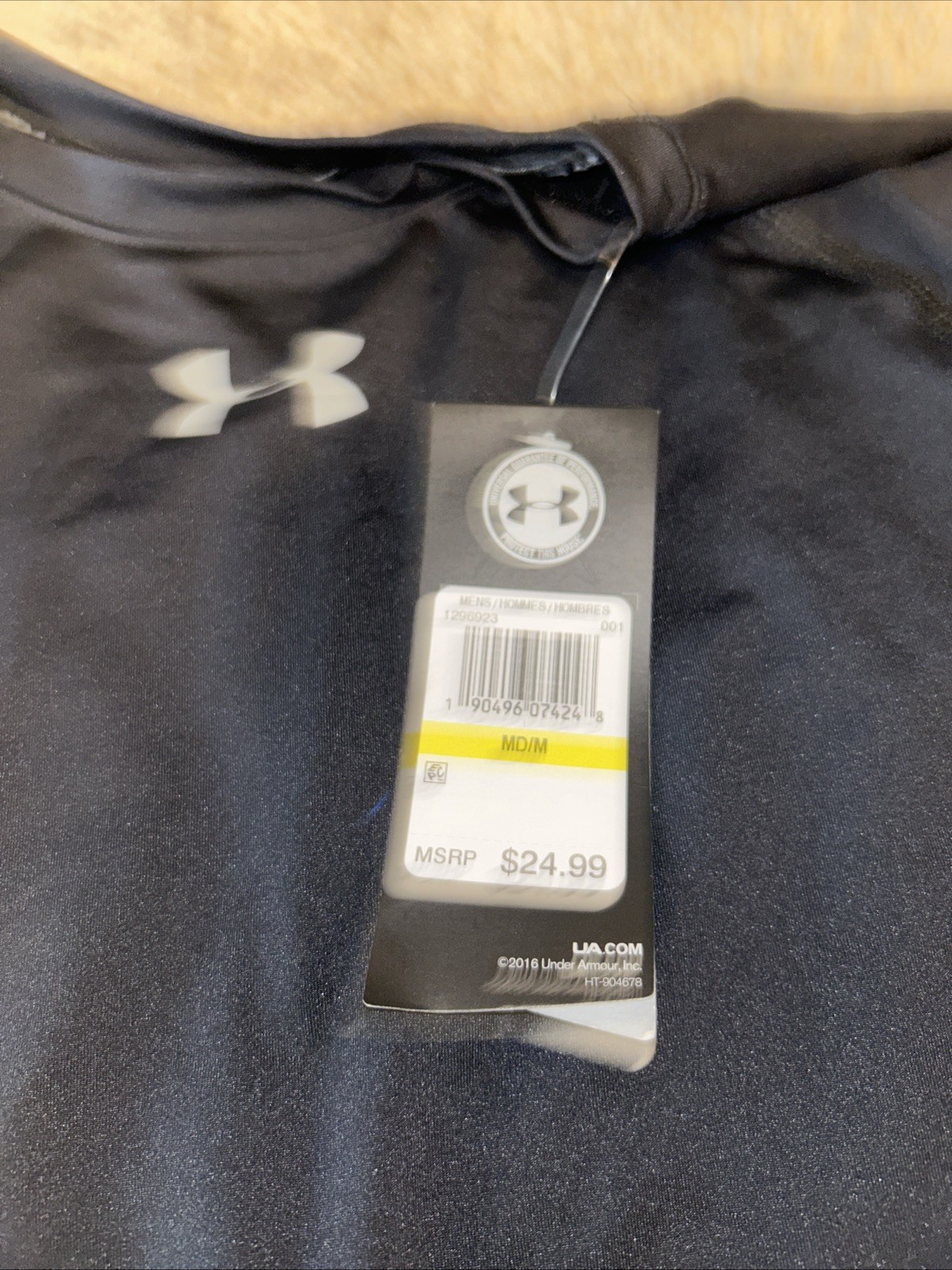 NWT Under Armour HeatGear Compression Men's Medium Black T-shirt 1296923 gallery