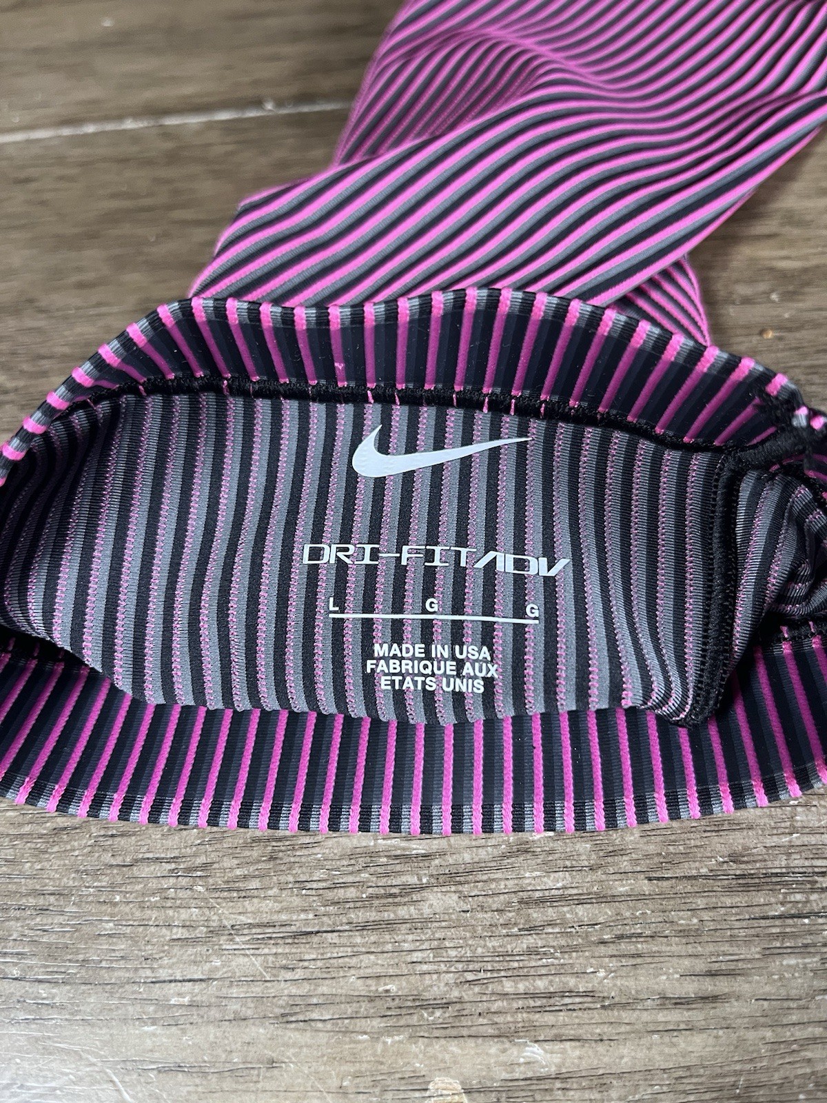 Nike Pro Elite 2024 ADV Right Arm Sleeve Fuchsia Gray Black Size Large Made USA gallery