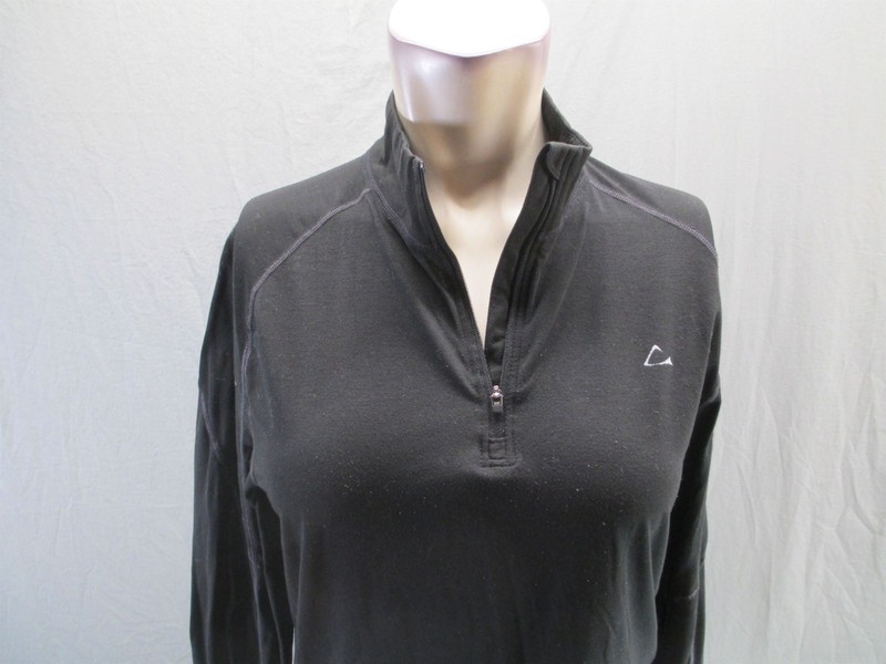 Paradox Size S Mens Black Merino Wool Blend 1/4 Zip Base Layer Pull Over 896 gallery