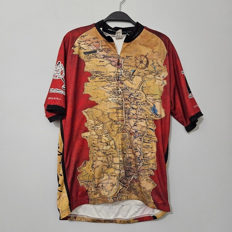 Louis Garneau Napa Valley Calistoga Bike Shop Cycling Jersey Map Print Men’s L gallery