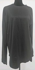 Nike Yoga Men’s Shirt Medium Black Dri-Fit Long Sleeve Black Knit Stretch