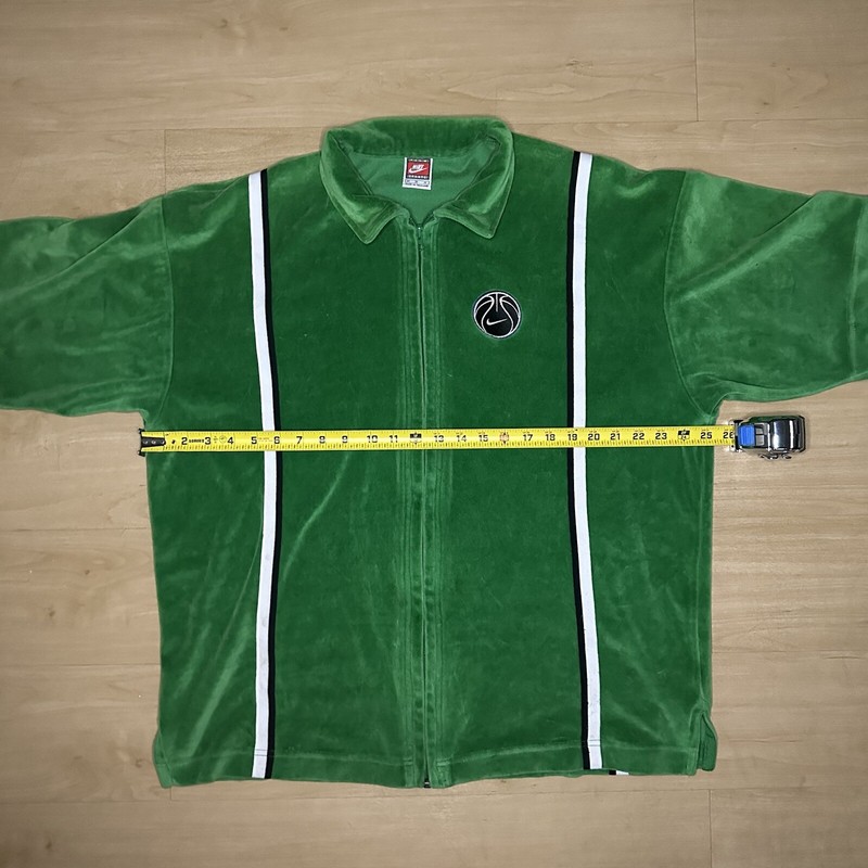 Vintage 90s Nike Basketball Shooting Shirt Jacket Jersey Size M Green gallery