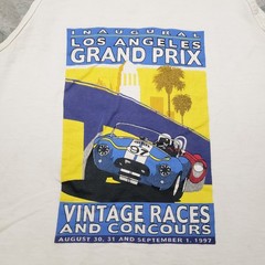 Vintage Oneita Car Tank Top Mens XL White Sleeveless Single Stitch 90s