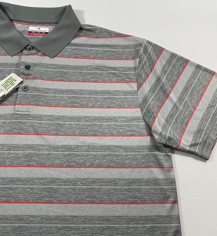 GRAND SLAM DRY WICK GOLF POLO W/ UPF SUN PROTECTION 50 BIG & TALL SIZE 2XB & 3XB gallery