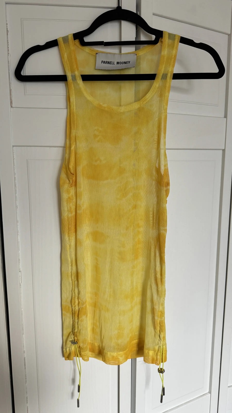 Parnell Mooney Sheer Micromesh Tank with Drawstring Side Detail gallery