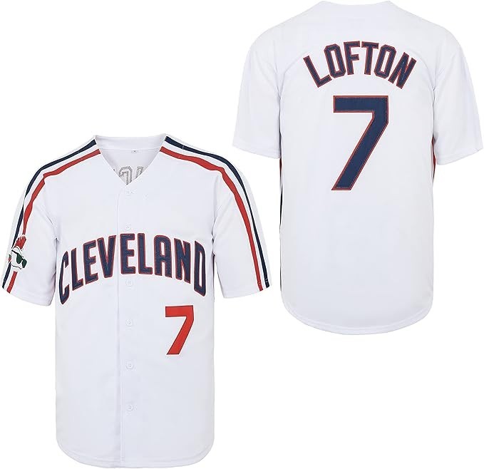 Cleveland Indians Kenny Lofton #7 Major League Movie Jersey White Men's 3XL XXXL gallery
