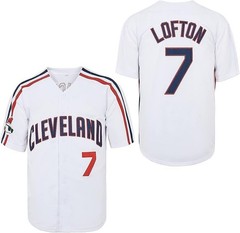 Cleveland Indians Kenny Lofton #7 Major League Movie Jersey White Men’s 3XL XXXL
