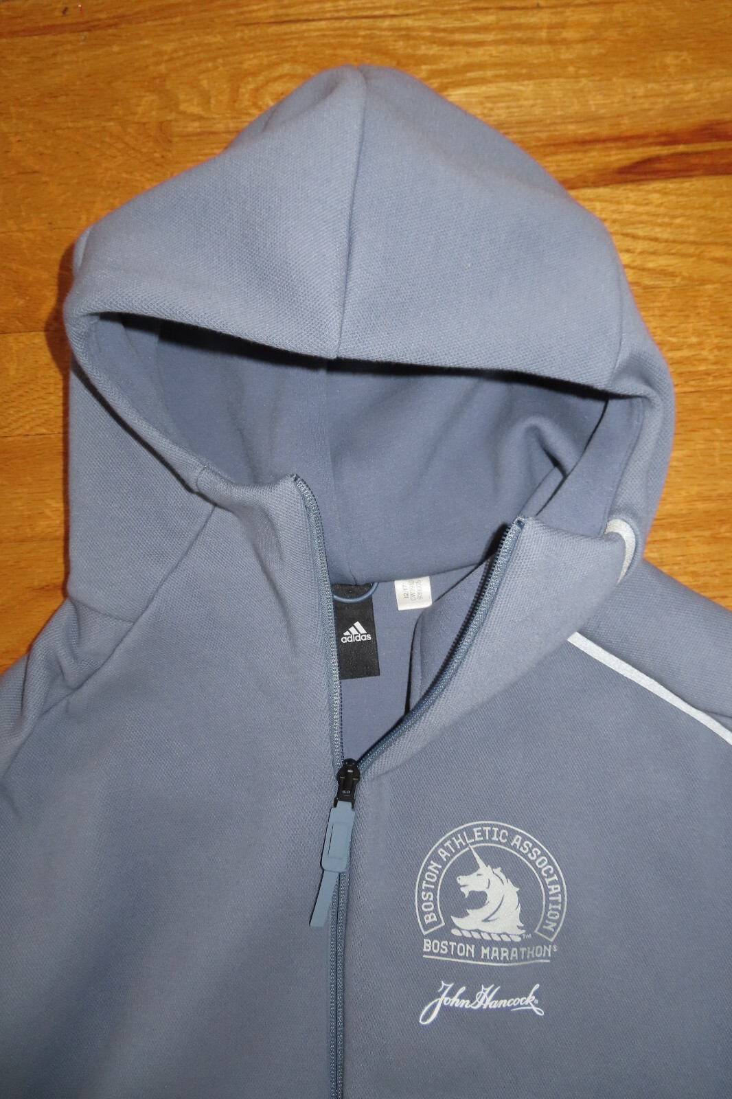 Adidas B.A.A. BOSTON MARATHON "TOGETHER FORWARD" Zippered (LG) Hooded Jacket gallery
