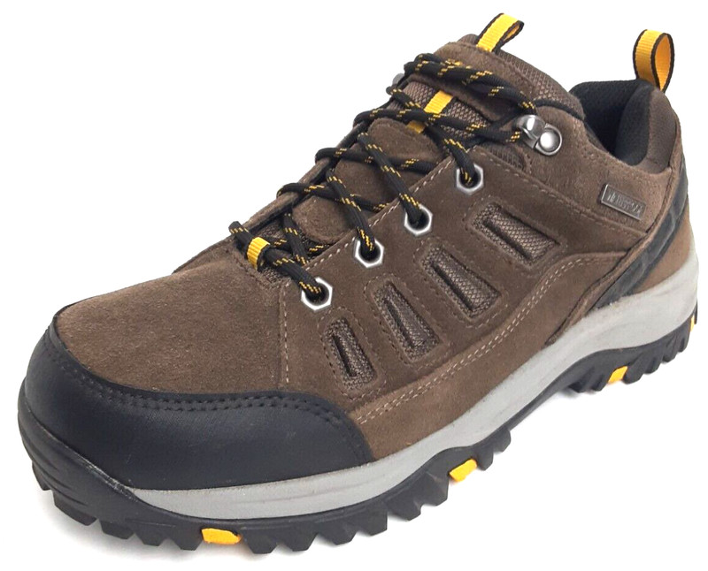 Skechers SIZE 8 Men's LEATHER Boot WATERPROOF Hiking MEMORY FOAM Brown 65673 gallery