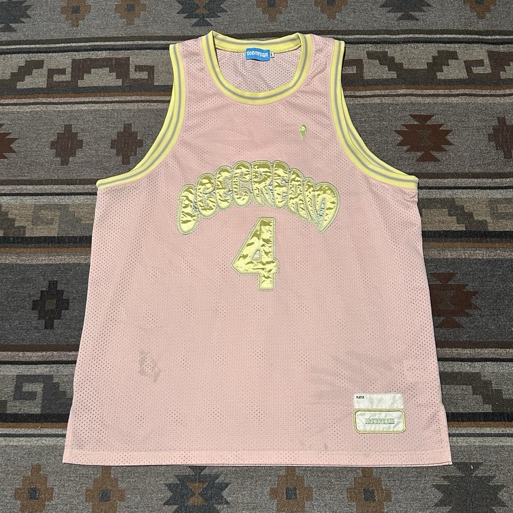 Billionaire Boys Club Ice Cream Jersey Mens 2XL Pink Pharrell B5