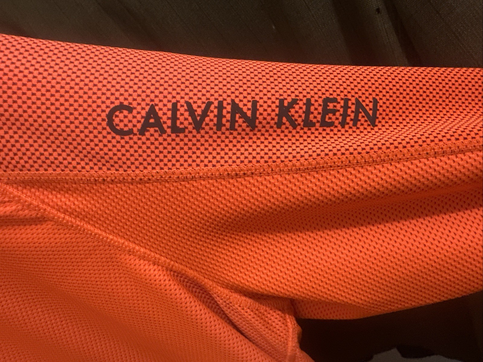 Calvin Klein Men’s Orange 1/4 Zip Performance Pullover Mesh Activewear Size XL gallery