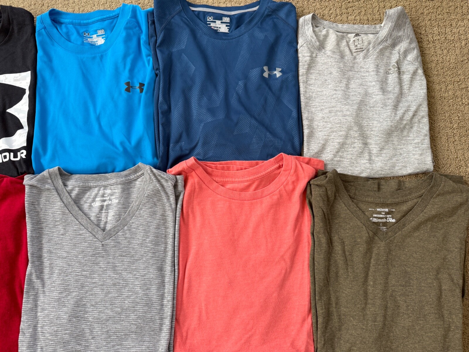 Men's Summer Shirts and Shorts Size Large Under Armour Adidas Urban Mens gallery