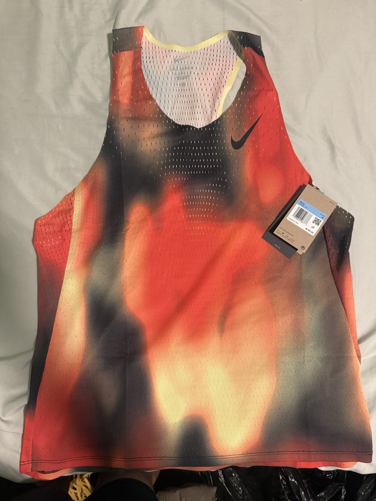 NIKE Dri-Fit AeroSwift ADV Elite Entry Running Tank HJ3380-736 Men's Size MEDIUM
