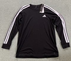 NWT Adidas Men Long Sleeve T-Shirt 3-Stripe Adicolor Classics Ribbed Crewneck XL