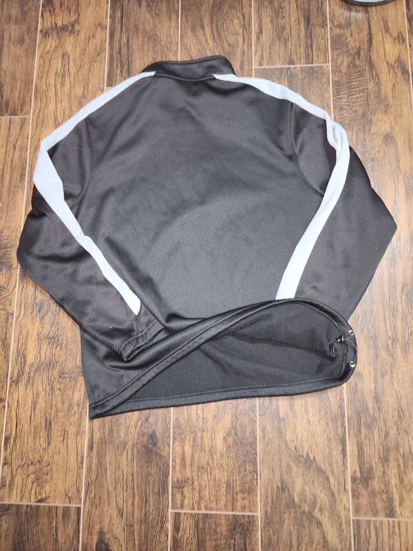 Starter Brand 1/4 Zip Pullover L (42-44) Black & Gray Fleece Long Sleeve 70892 gallery