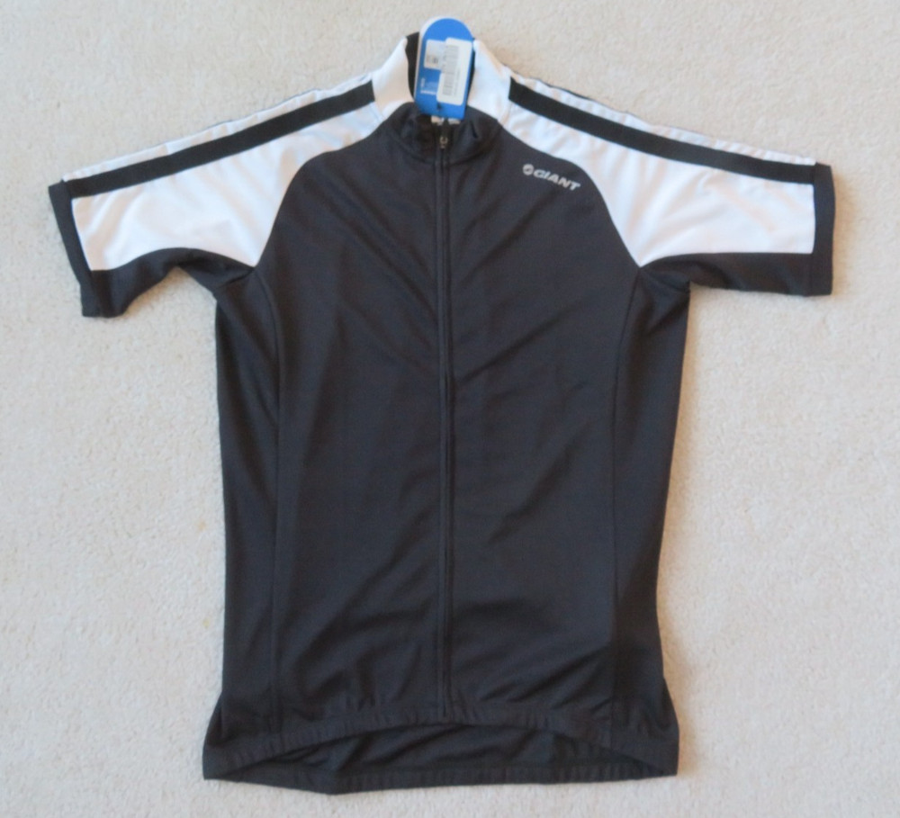 New Giant Men’s Tour Cycling Zip Up Short Sleeve Jersey Shirt Sz. Small Black