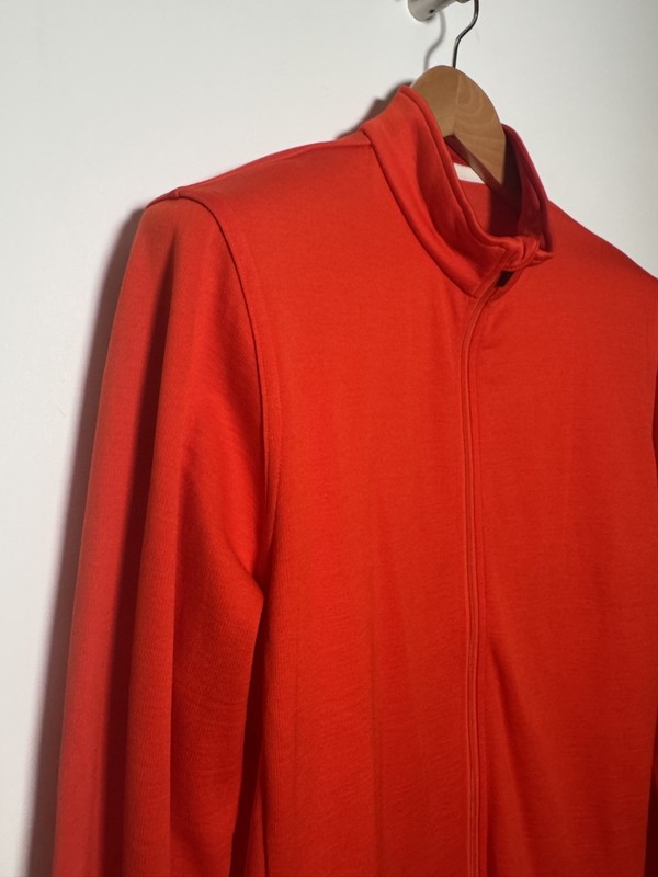 Rapha Men's Long Sleeve Red Long Sleeve Wool Blend Zip Up Jersey Sweater Size XL gallery