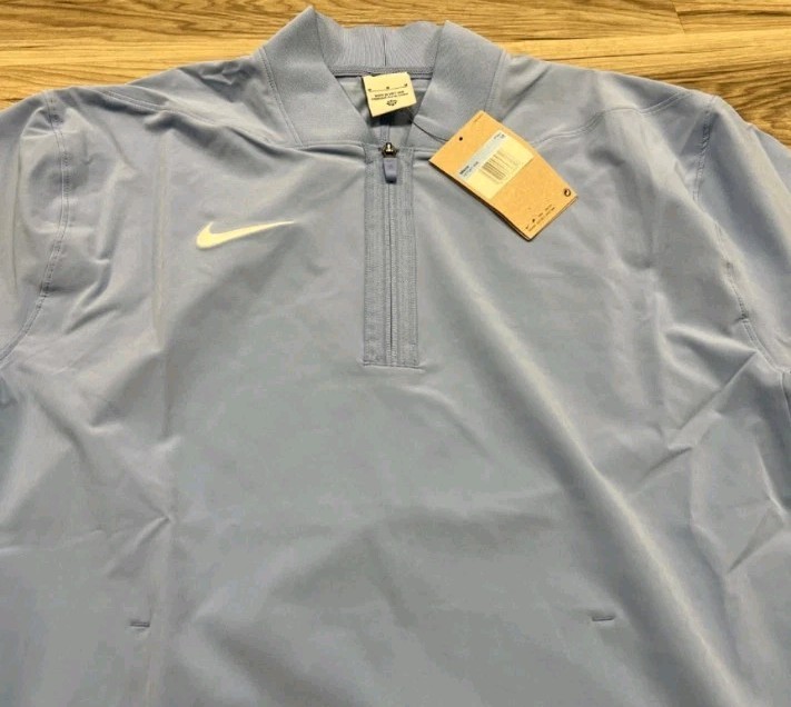 Nike 1/4 Zip Pullover Jacket Long Sleeve UNC Blue Mens Medium HF7067-448 NWT gallery