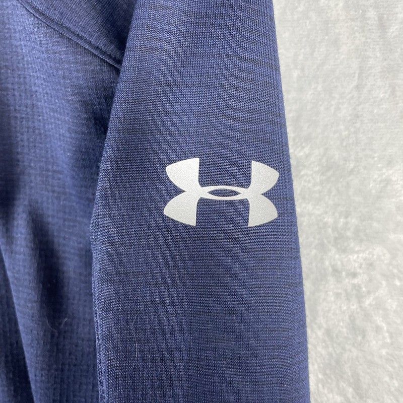 Under Armour Reactor 1/4 Zip Thermal Fleece Lined Pullover Mens M Blue ColdGear gallery