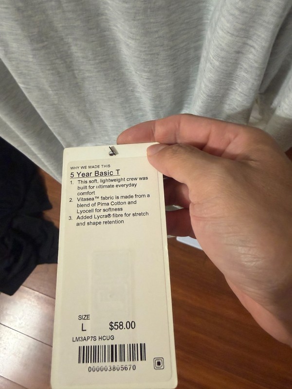 NEW NWT LOT OF 4 MEN'S LULULEMON 5 YEAR BASIC T TEE SHIRTS RARE SIZE LARGE LG L gallery