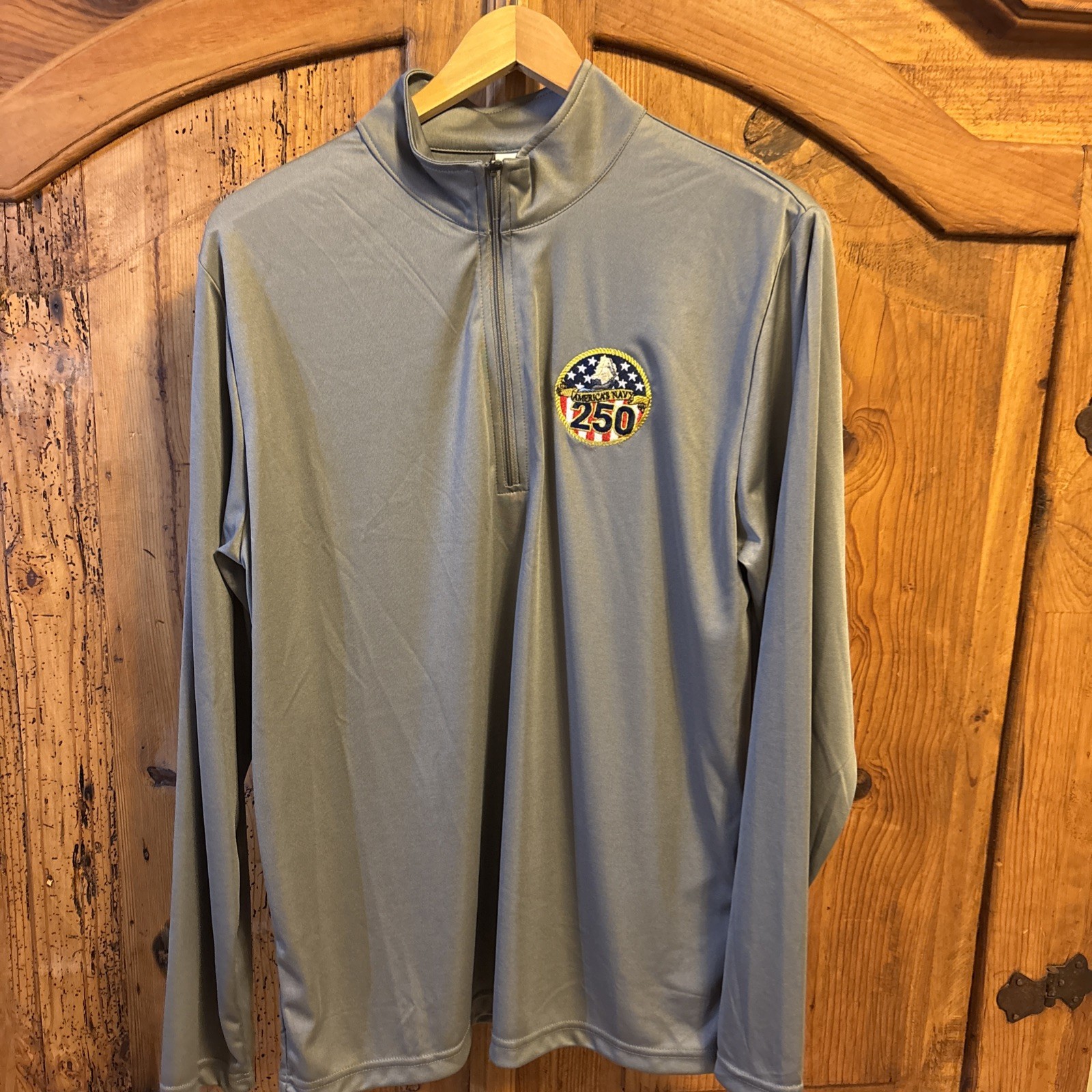 America’s Navy “250” Navy Pride Team 365 Grey Men’s 1/4 Zip Long Sleeve NWT gallery