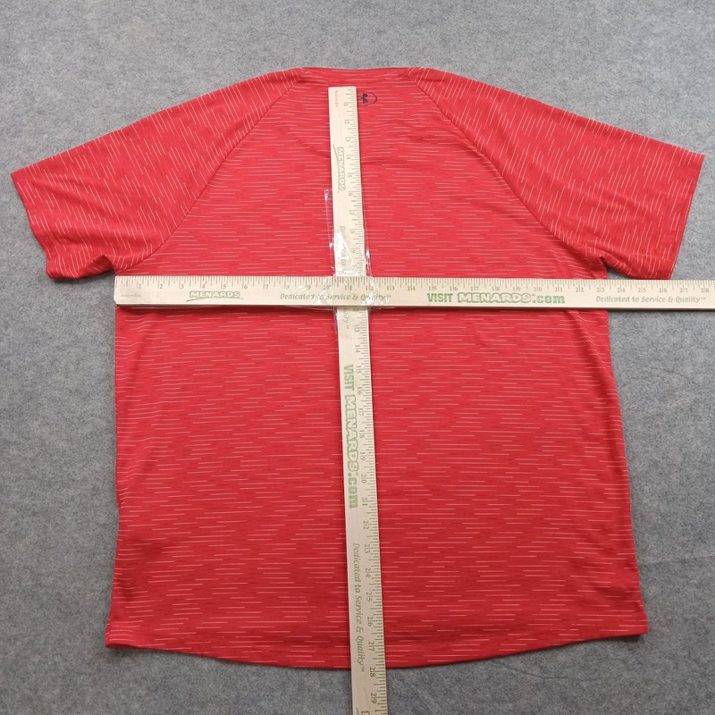 Under Armour Shirt Mens XL Red Tech Tee Loose Fit Athletic Training Performance gallery