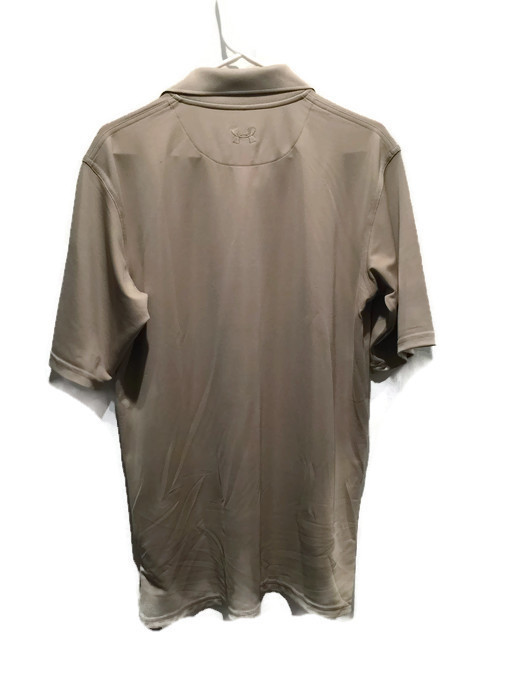 NWT UNDER ARMOUR Dry & Light Men Beige Short Sleeve Athletic Casual Shirt Medium gallery