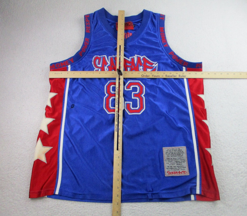 VTG Scarface #83 Basketball Jersey Mens 2XL Blue Rare Tony Montana Y2K *READ* gallery