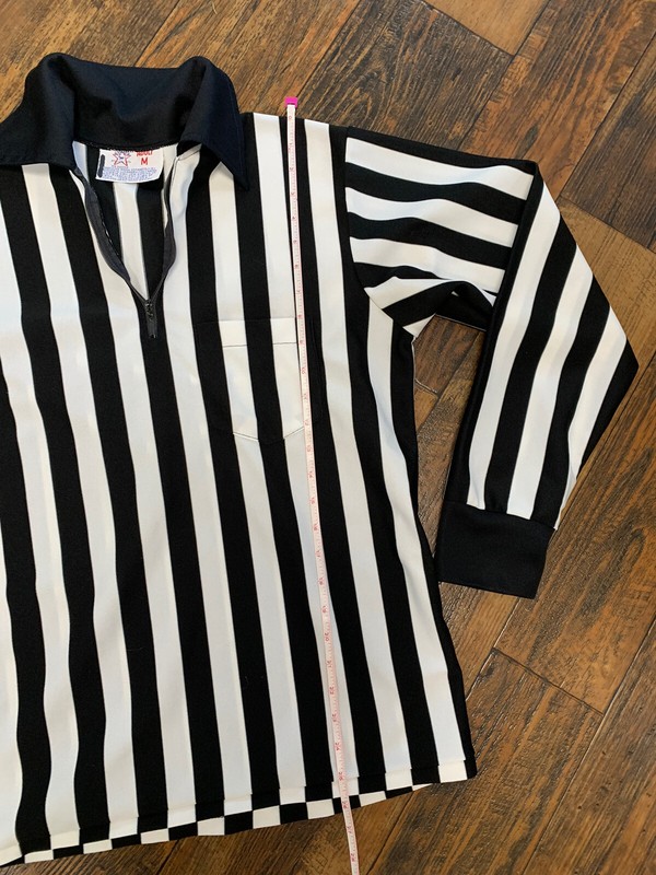 Striped Referee Shirt Breathable Shirt Athletic Sports Medium Costume Halloween gallery