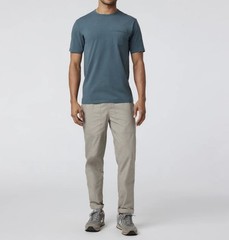 VUORI Tradewind Performance T Shirt Bue-Gray Crew Neck Pocket Tee Men Sz L