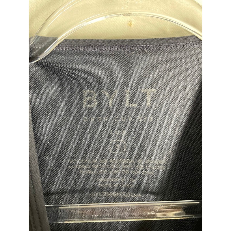 BYLT Drop Cut Short Sleeve T-shirt Black Gray Polka Dot Size Small Men's gallery