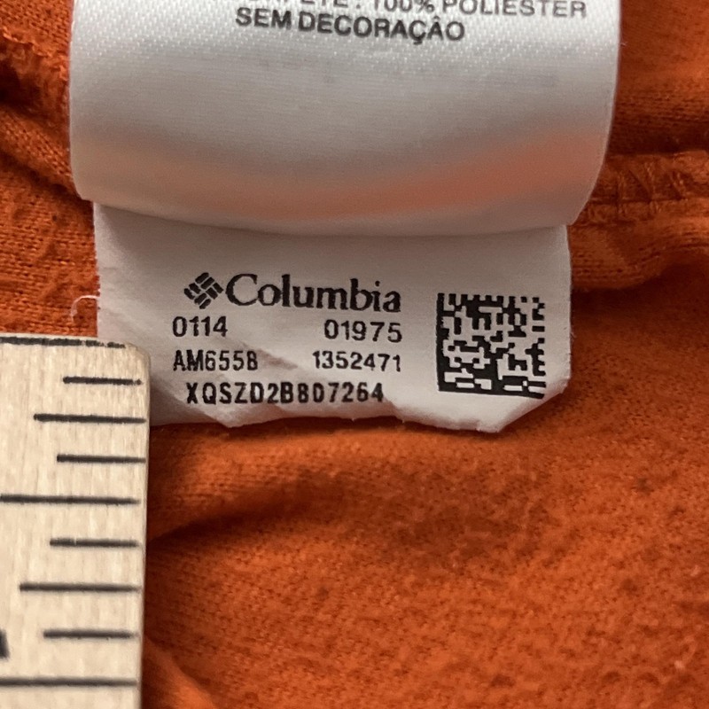 Columbia Fleece Pullover Mens Large Orange 1/4 Zip Mock Neck Hiking Outdoor gallery