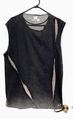 Bilt Mens Race, Motorcross, Bike Sleeveless T-Shirt Sz XL Distressed, Black/Gray