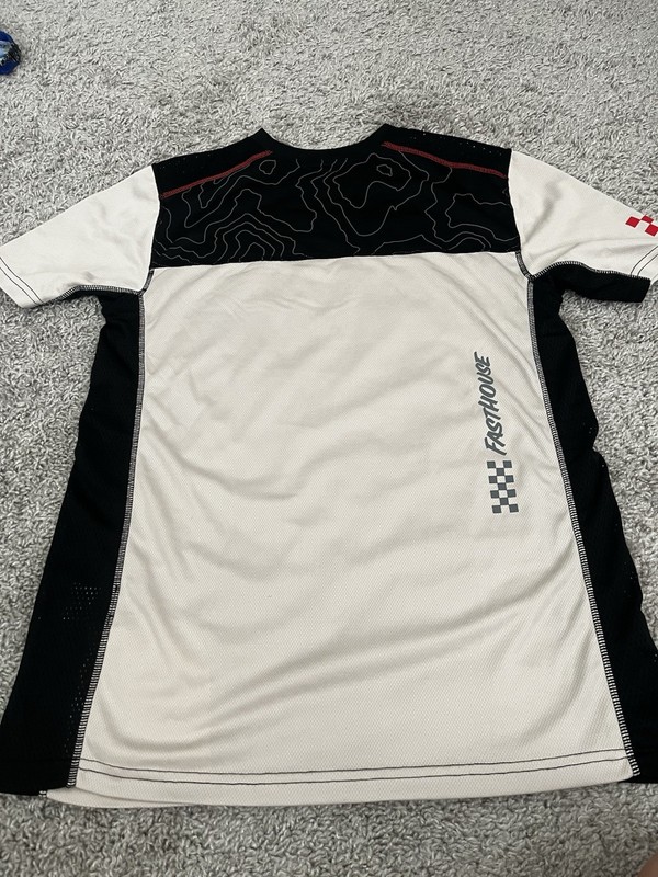 Fasthouse Speed Shop Jersey Mens Small Black White Moto BMX Racing Shirt FH Bike gallery