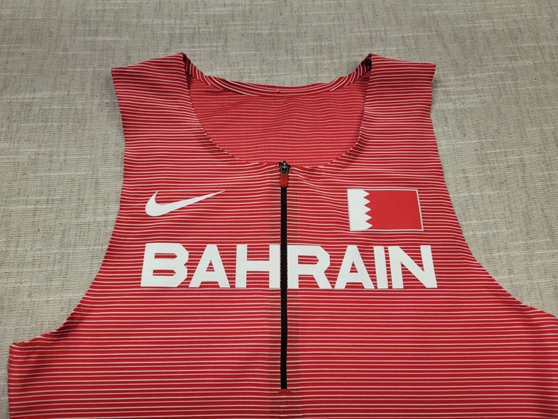 NIKE Pro Elite Speedsuit Small Mens Red White Bahrain Team Olympics Track Field gallery
