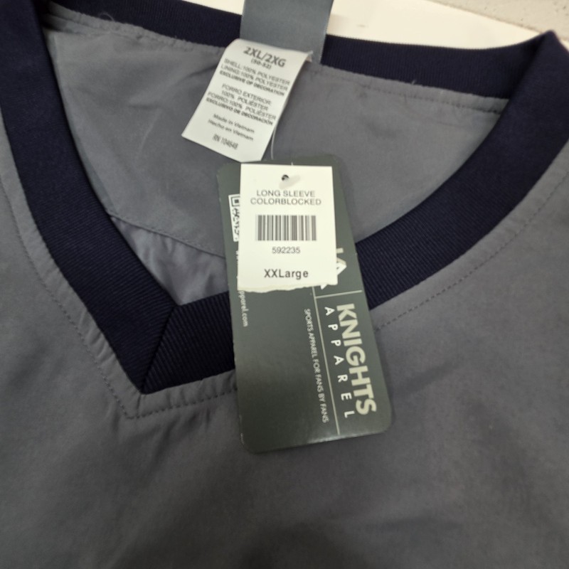 Penn State Nittany Lions Mens 2XL Windshirt Pullover Gray Navy NWT V-Neck gallery