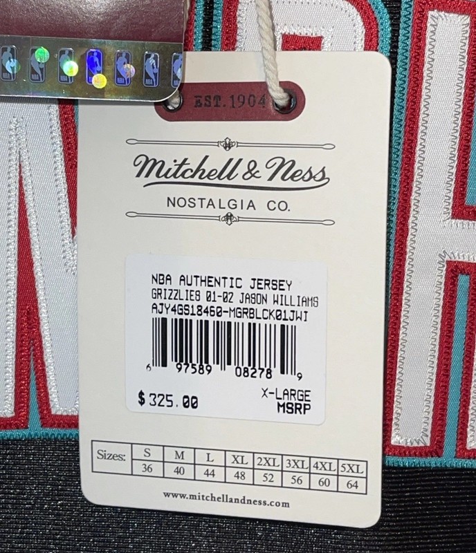 Mitchell & Ness Authentic 2001-02 Jason Williams Memphis Grizzlies Jersey gallery