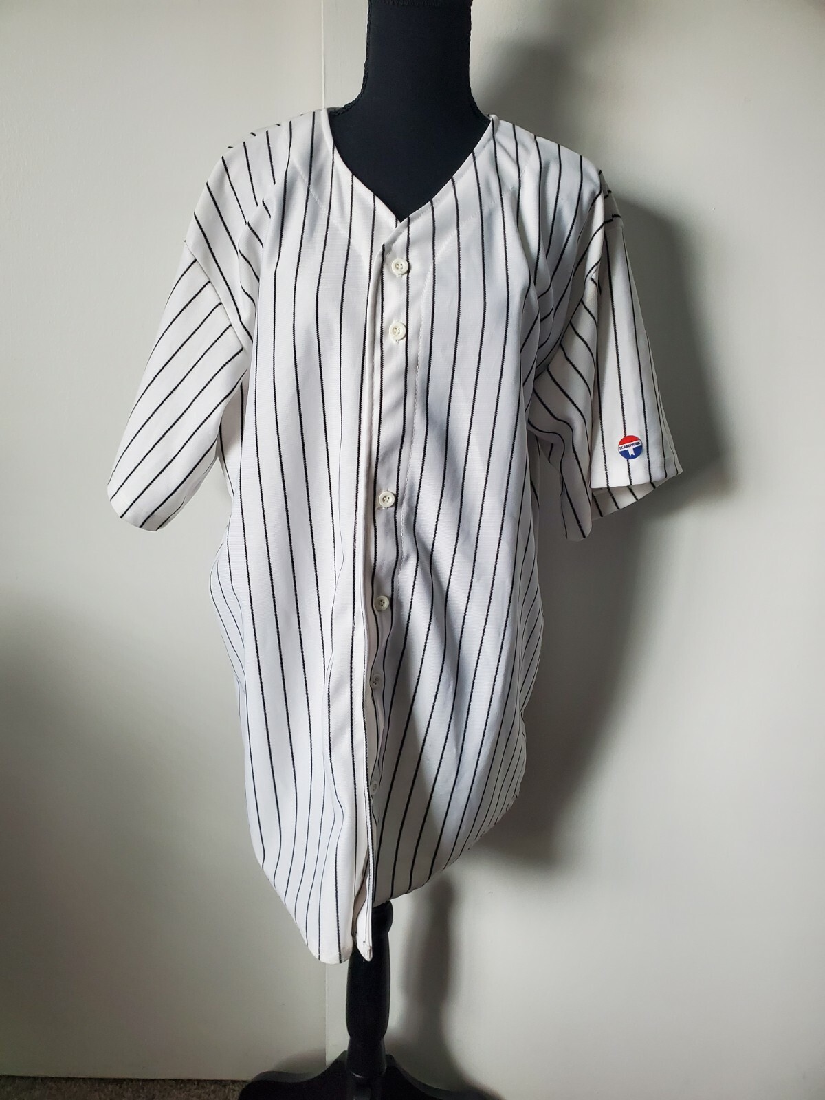Teamwork Athletic Black And White Baseball Max Meyer Number 2 Button Up Size: XL gallery