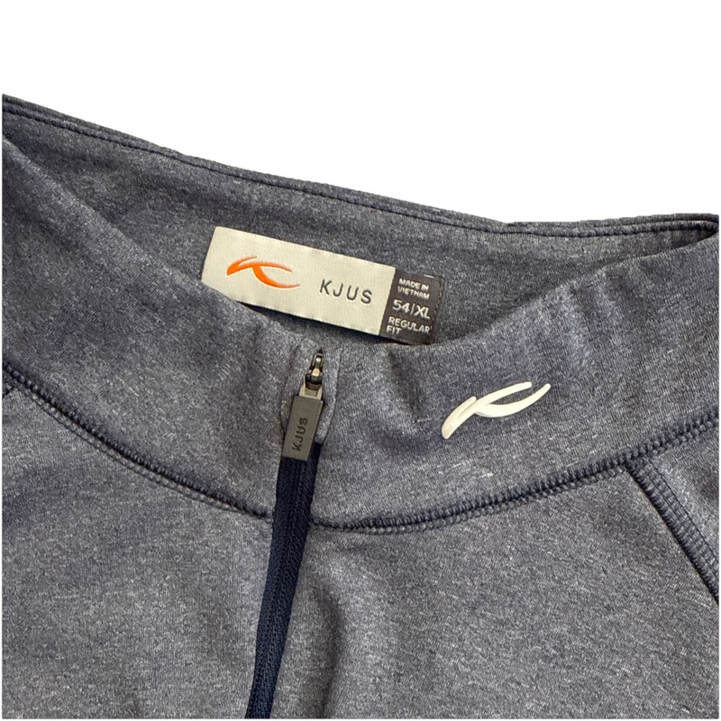 KJUS Pullover Men Medium Keano Half Zip Sweatshirt UPF 50 Golf Sandpiper Gray gallery