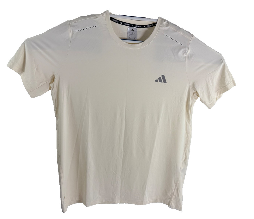 Adidas Cool Intensity Training Tee Chalk White Men`s Size XL JJ3714