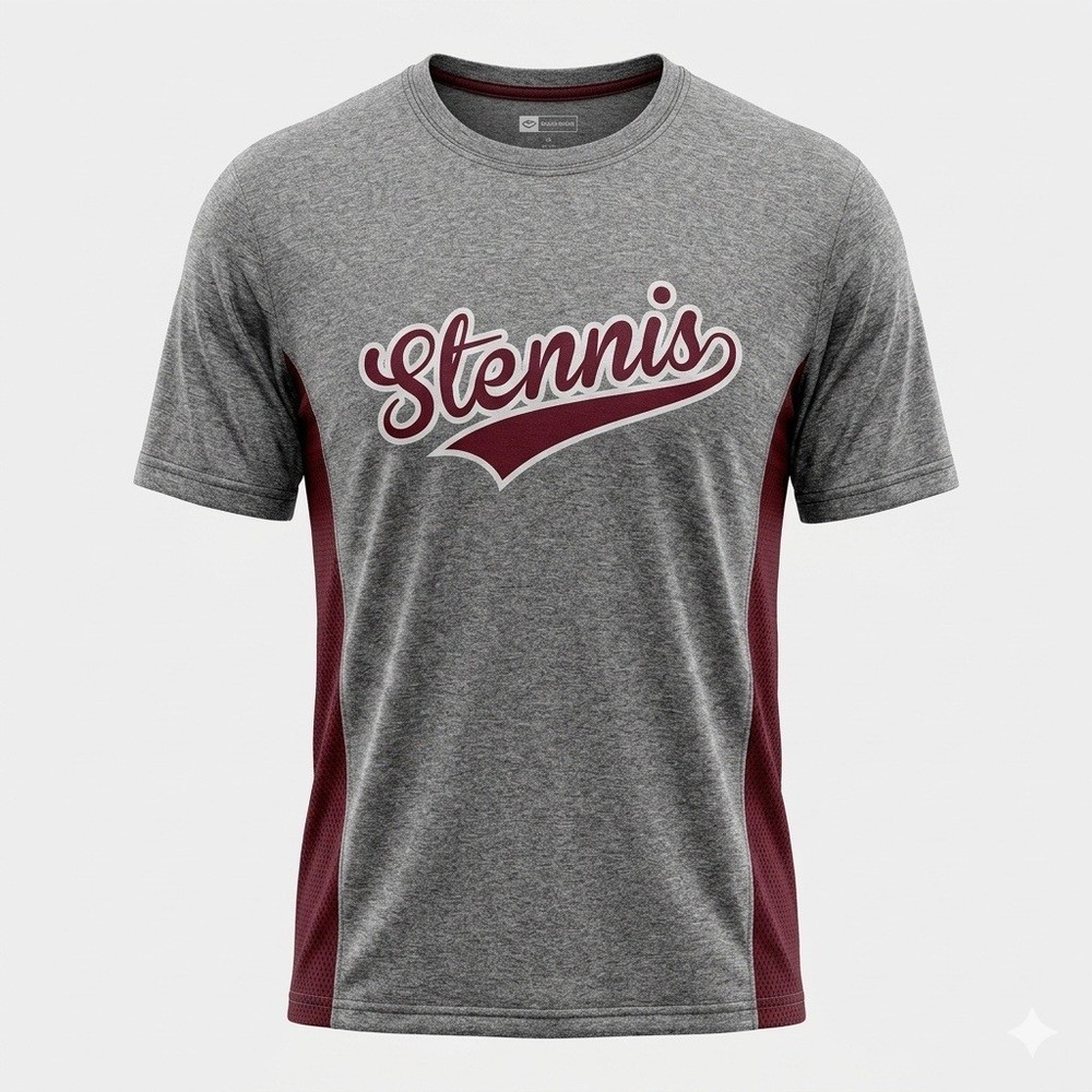 USS Stennis CVN-74 Navy Performance Athletic Shirt Gray Maroon