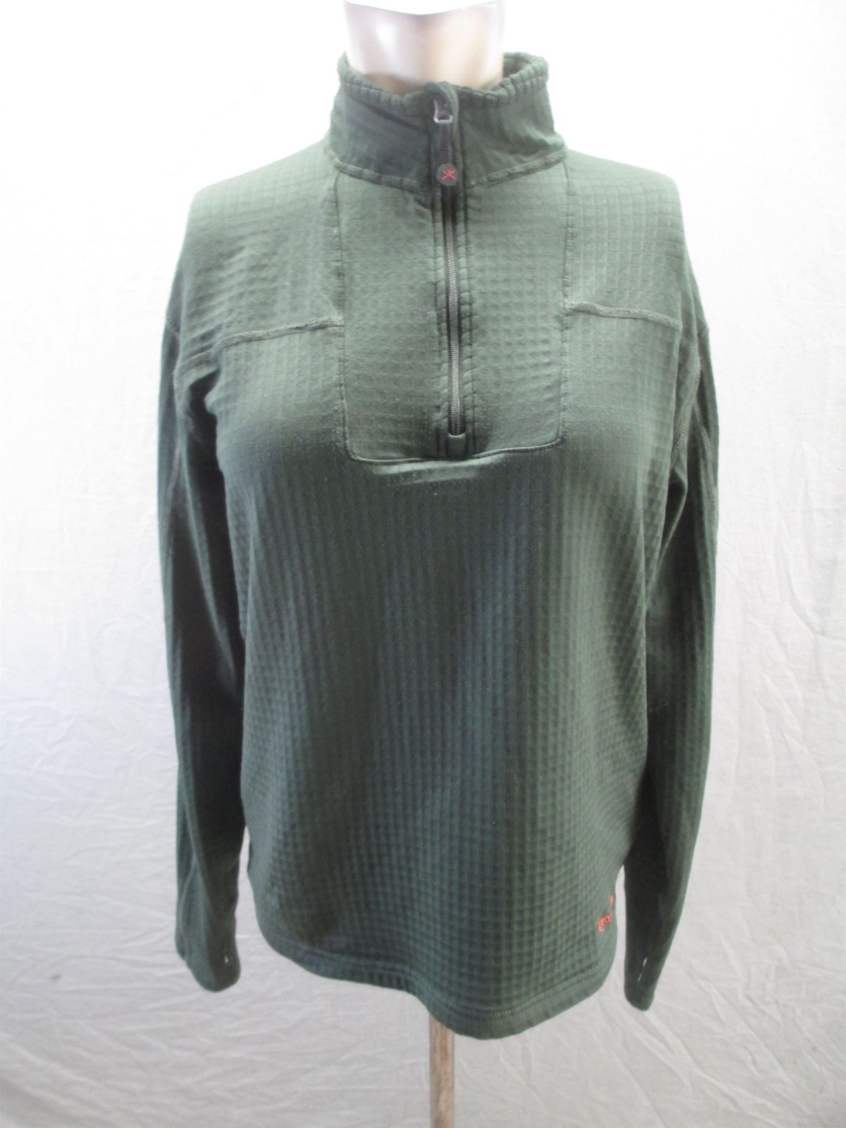 Terramar Size M Men Green 1/4 Zip Mock Neck Long Sleeve Climasense Pull Over 081 gallery