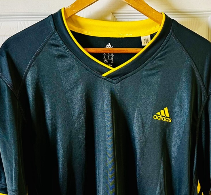 ADIDAS CLIMALITE - Soccer Jersey - Basketball Football Rugby Baseball - Gray XL gallery