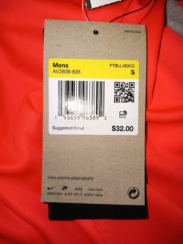 NWT Nike Men's Dri-FIT Park First Layer Soccer/Football Shirt AV2609-635 Sz S gallery